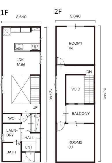 NONDESIGN SLIM 間取り図